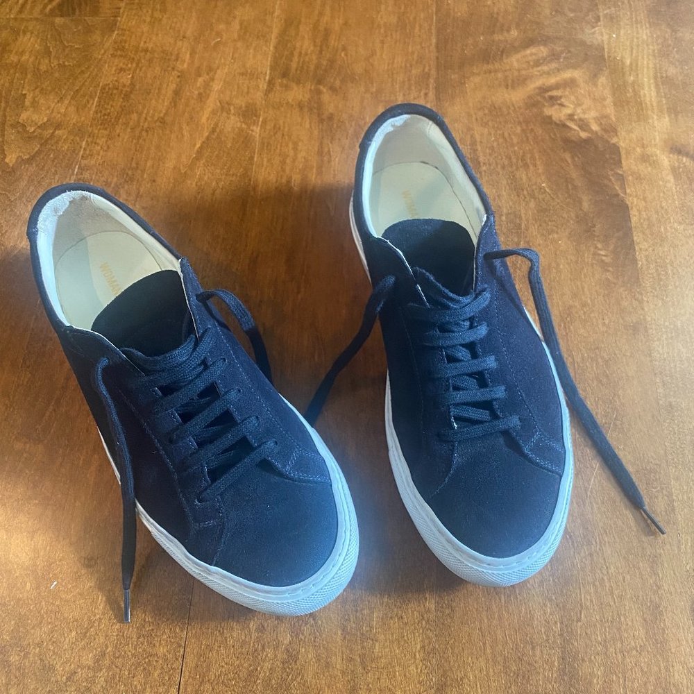 Common Projects Women's Original Achilles Sneaker Navy Suede